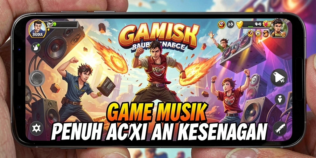 Tampilan gameplay menarik dalam <strong>898A</strong> saat bermain musik.