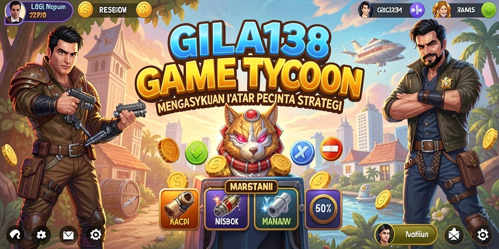 Screenshot GILA138 menampilkan gameplay Tycoon yang seru dan strategis.