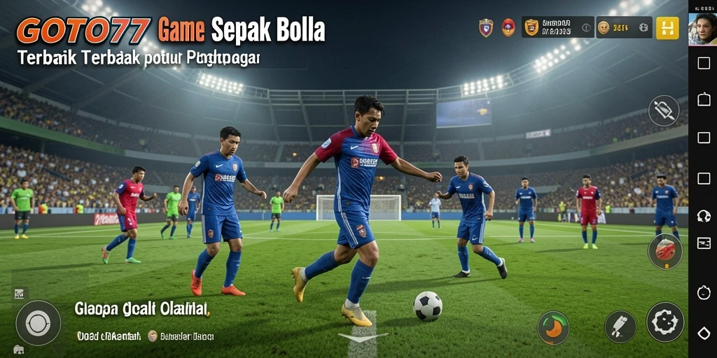 Tampilan gameplay nyata dalam game sepak bola GOTO77.