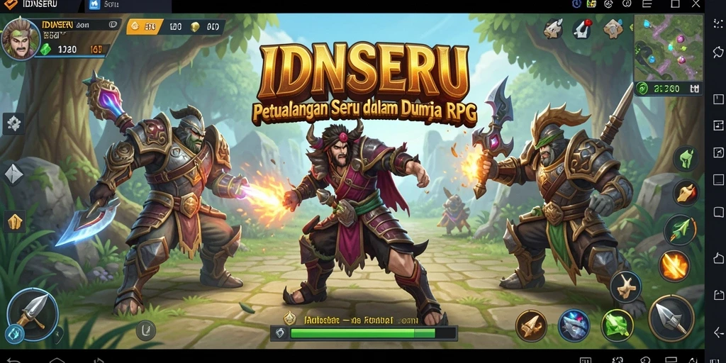 Tampilan gameplay menegangkan di dunia RPG yang luas.