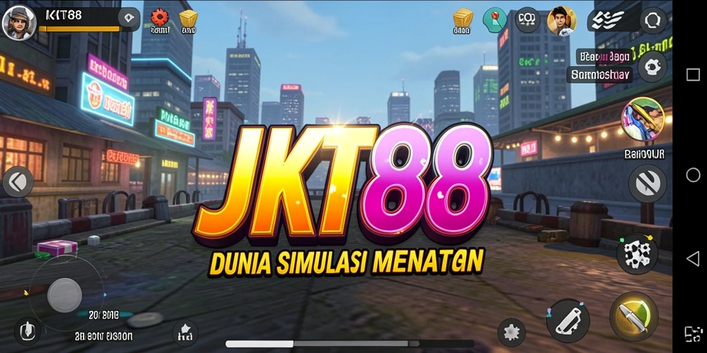 Tangkapan layar gameplay JKT88 yang menampilkan lingkungan simulasi yang kaya.