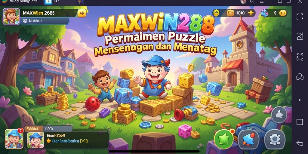 Tampilan gameplay puzzle yang seru dan menantang di MAXWIN288.