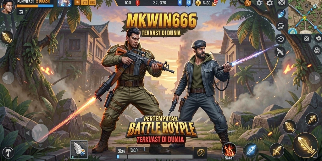 Tampilan gameplay MKWIN666 dengan pertempuran sengit dan strategi mendebarkan.