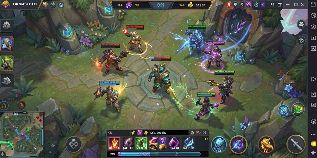 Gameplay intens dari ORMASTOTO, saat tim bertarung untuk meraih kemenangan.
