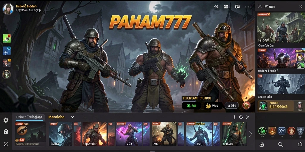 Tampilan gameplay PAHAM777 dengan suasana menyeramkan yang mencekam.