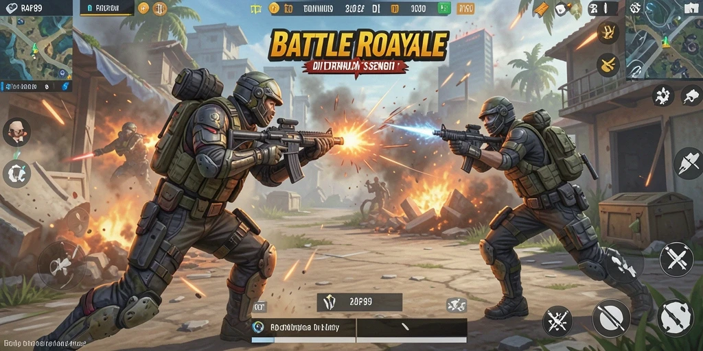 Tampilkan gameplay seru dan strategi di RAP89 Battle Royale.