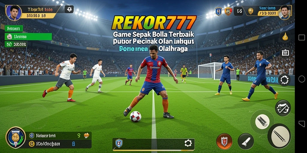 Gameplay seru REKOR777 di lapangan sepak bola.