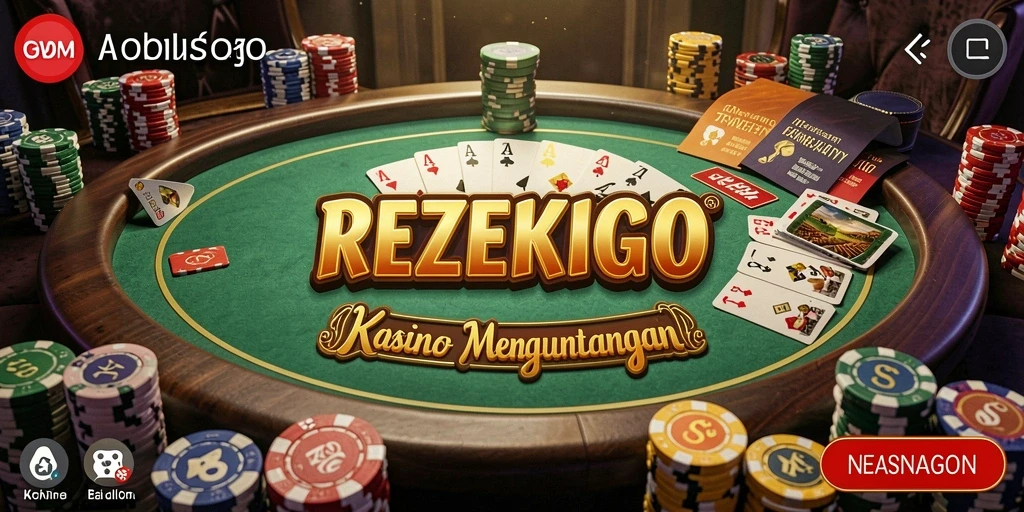 Tampilkan gameplay seru dari REZEKIGO yang penuh aksi kasino.