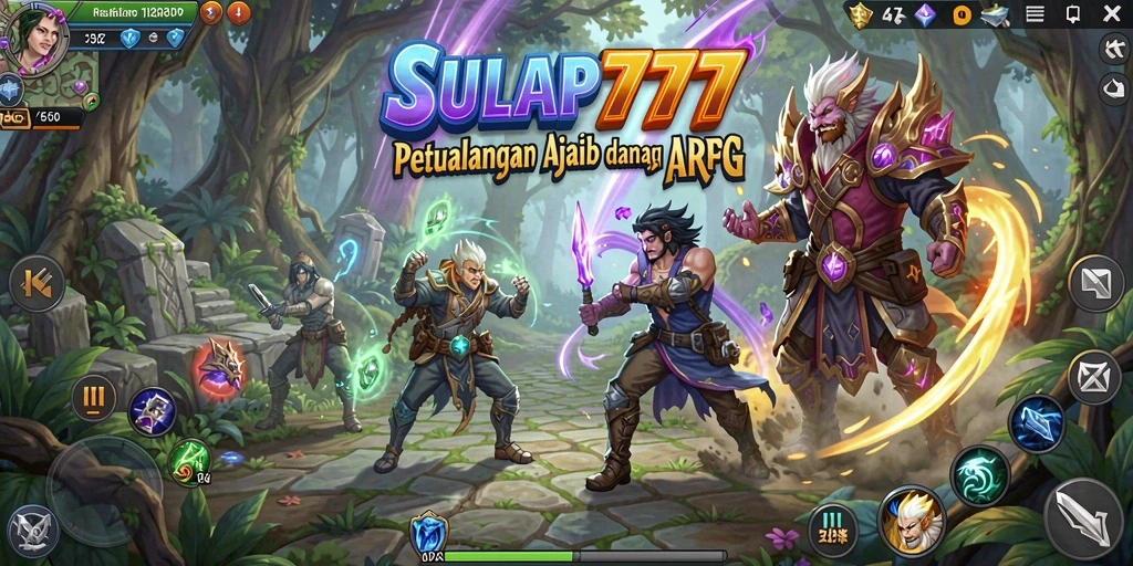 Screenshot utama SULAP777 menampilkan aksi pertempuran yang mendebarkan dalam dunia ARPG.