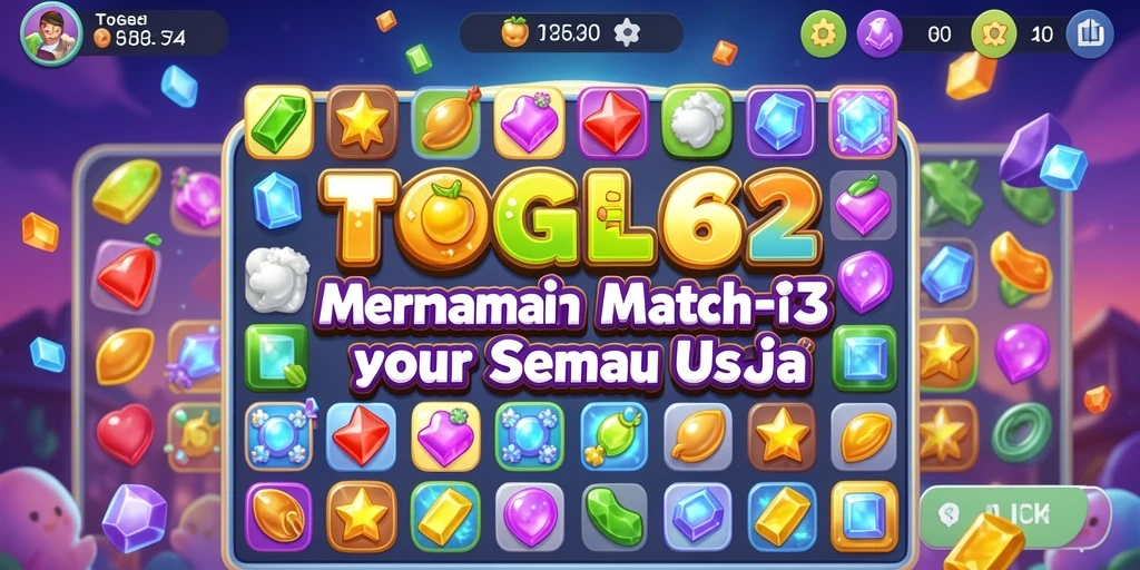Tampilan gameplay seru di TOGEL62 dengan kombinasi warna-warni.
