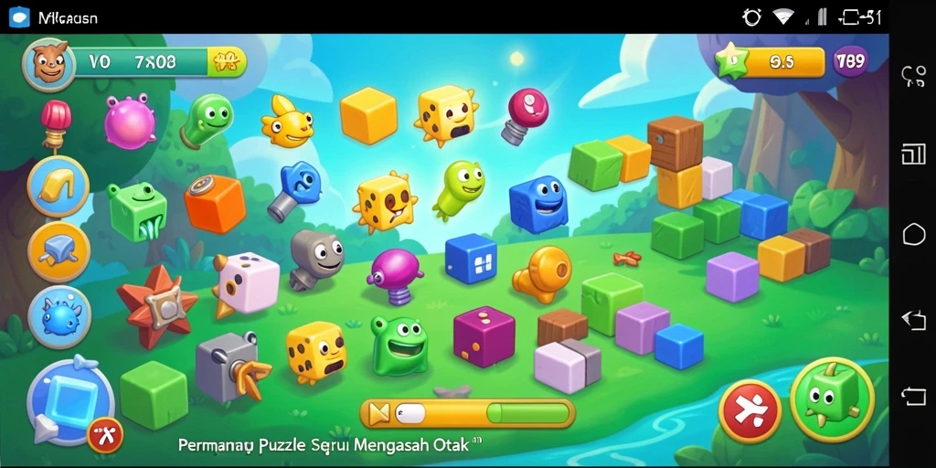 Tampilan gameplay V89 yang menarik dan penuh tantangan Puzzle.